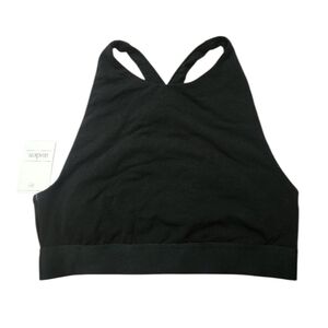 Auden unlined crossback high neck bralette black